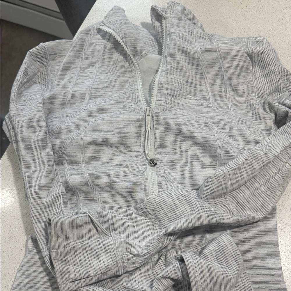 Lululemon Athletica Light Gray Patterned Hoodie